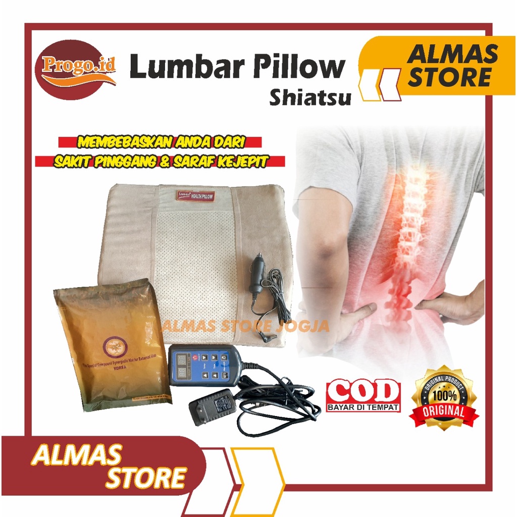 Lumbar Pillow JACO Bantal Terapi tulang belakang Massage Pillow Bantal Health Pillow Alat Terapi