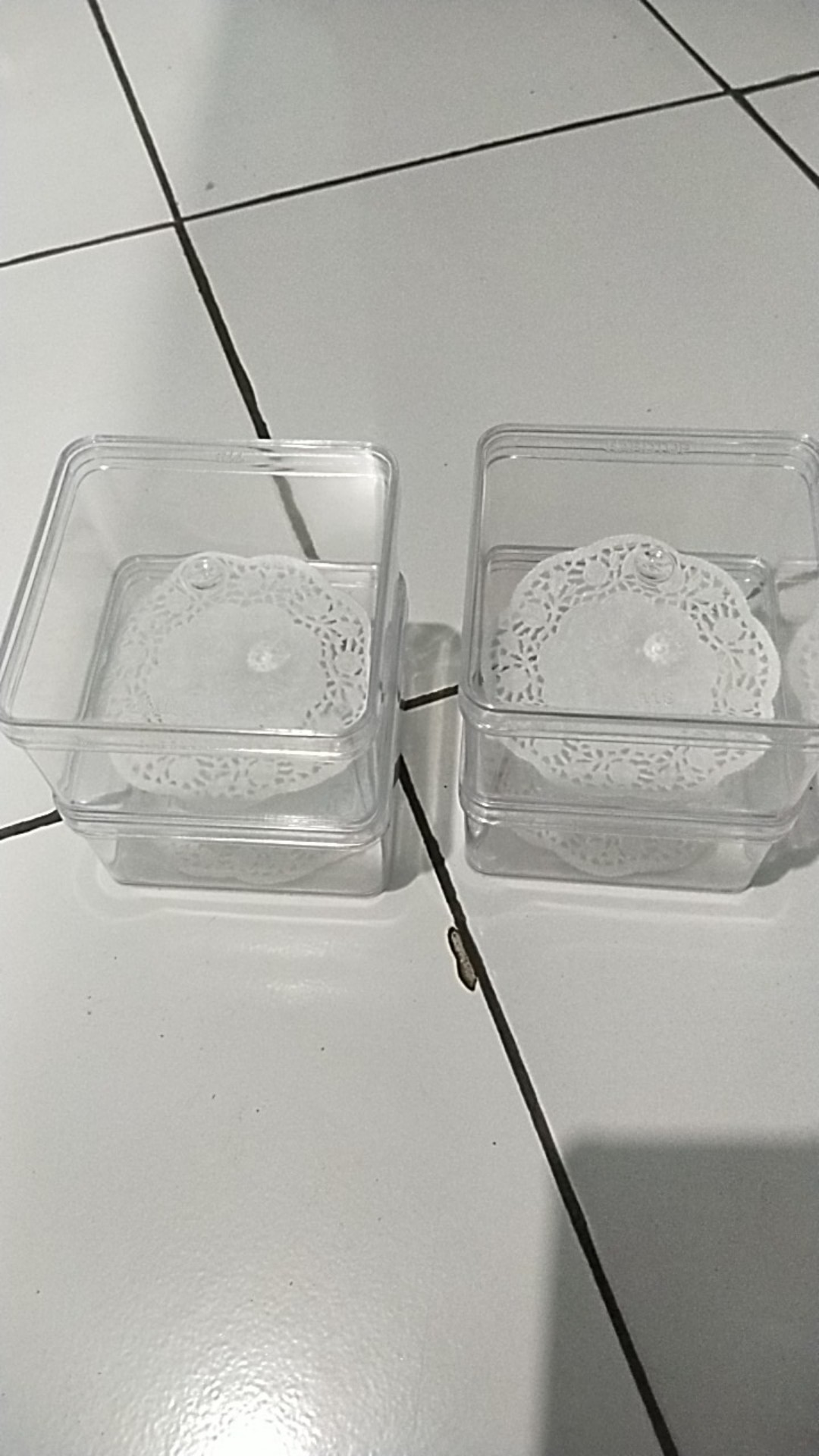 Eceran Kotak Kosong Dessert Box Tiramisu Cup Puding Kotak 9x9x5cm Minimum Beli 4 Kotak