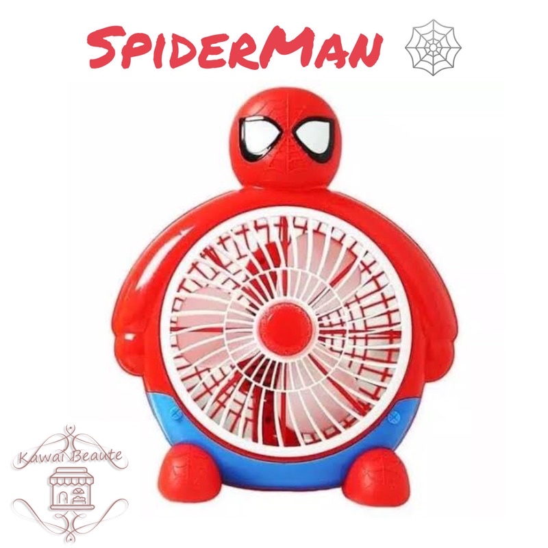 Kipas Angin Spiderman 7” inci / Fan Karakter Kipas Duduk