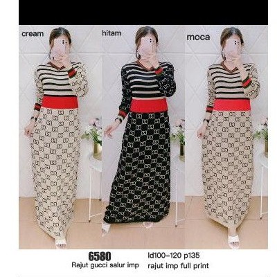 gamis rajut ld 100-120