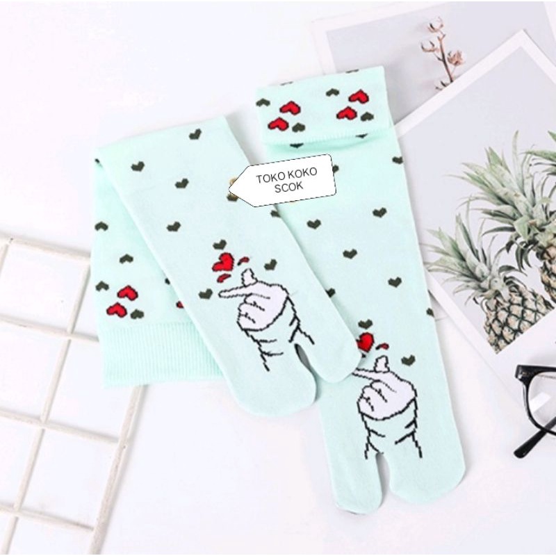 kaos kaki jempol premium motif AISYTERU wanita muslimah dewasa bahan nilon super GREES