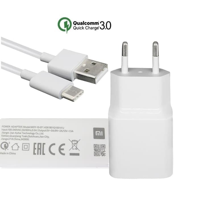 [RO ACC] MDY10EF CHARGER XIAOMI TYPE C QUALCOMM 3.0 FAST CHARGING