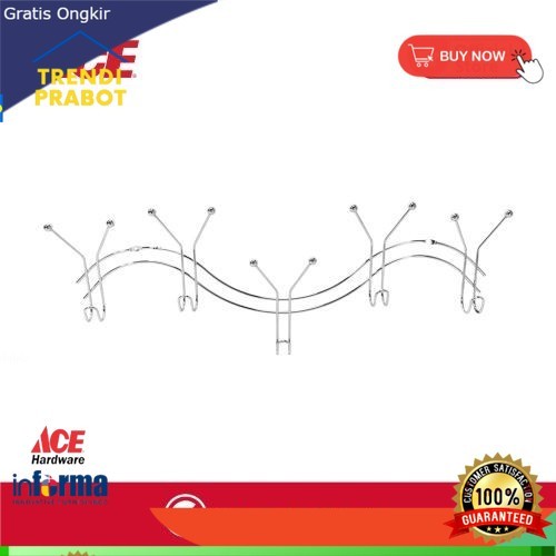 INFORMA GANTUNGAN BAJU Set Hanger Baju Kapstok ACE Set Kris Bath Gantungan Dinding Bentuk 5 Kait