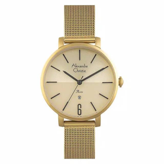 Alexandre Christie AC 2751 LD Passion Ladies Gold Dial Gold