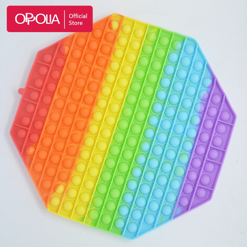 Oppolia Pop it Jumbo Rainbow Pop It Fidget Toys Mainan Pop it Anak Push Bubble Toys 30 x 44 cm-8