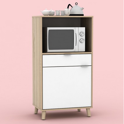 Lemari dapur Hans kc61 kayu terang buffet bufet bupet serbaguna minimalis rak modern terlaris