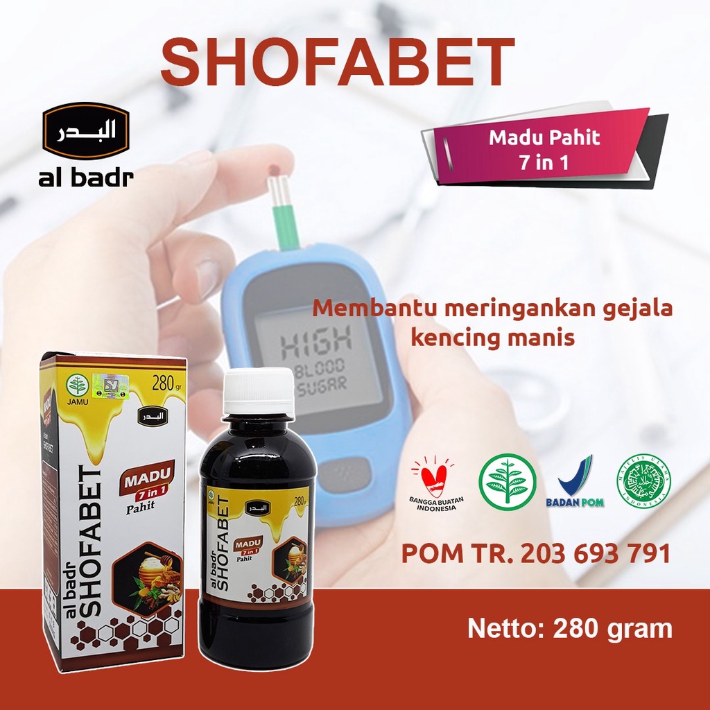 

Madu Diabet Kencing Manis 7 In 1 Shofabet Al badr Netto 280 gram