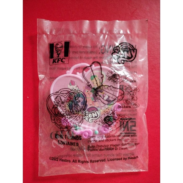 Chuky Meal Hadiah KFC My Little Pony Best Friend Containet Puzzle