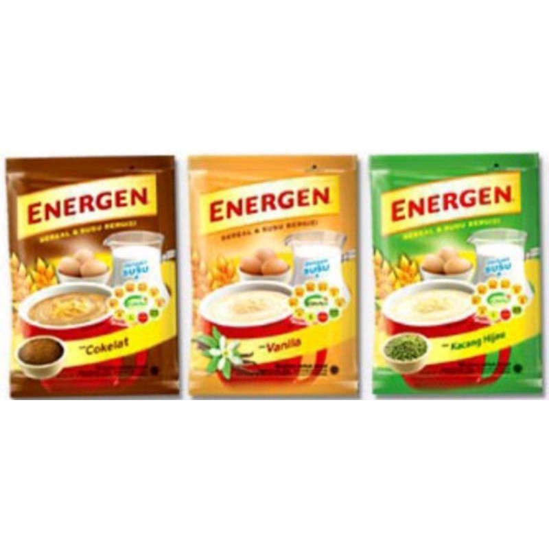 

KEMASAN BARU ENERGEN COKLAT / ENERGEN VANILA / ENERGEN KACANG HIJAU SACHET