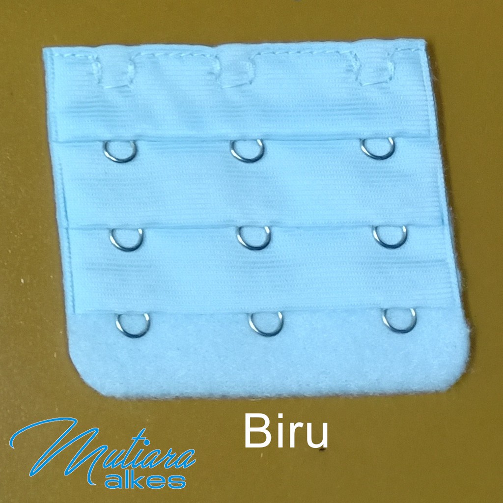 Pengait Bra Extension / Penyambung tali BH 3 kait / Sambungan Bra Save-Biru