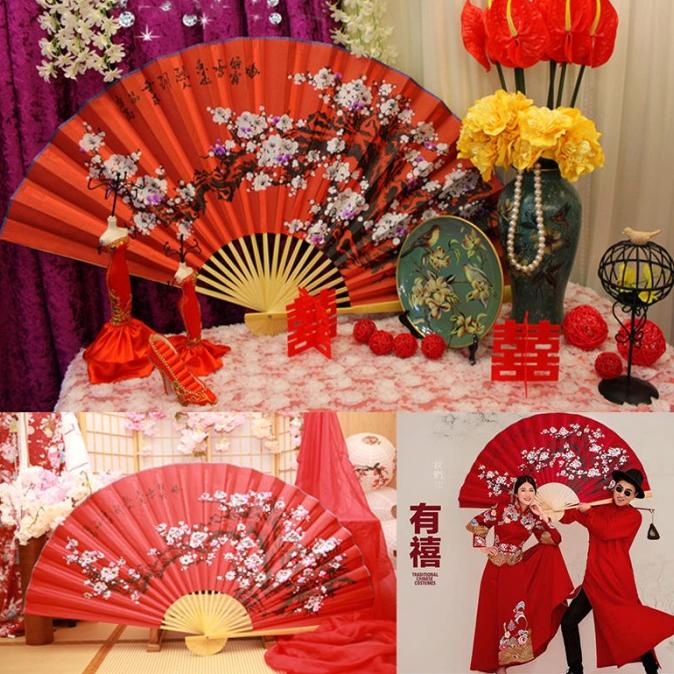Kipas Kertas Jumbo Dekorasi Imlek Murah Kipas Hiasan Dinding Besar