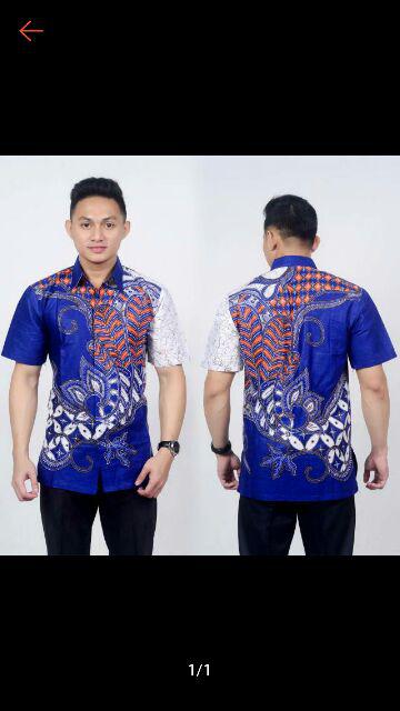 Batik Pria Kemeja Batik Slim Fit Modern Lengan Panjang Corak Motif Unik Luigi Batani - Lb 438