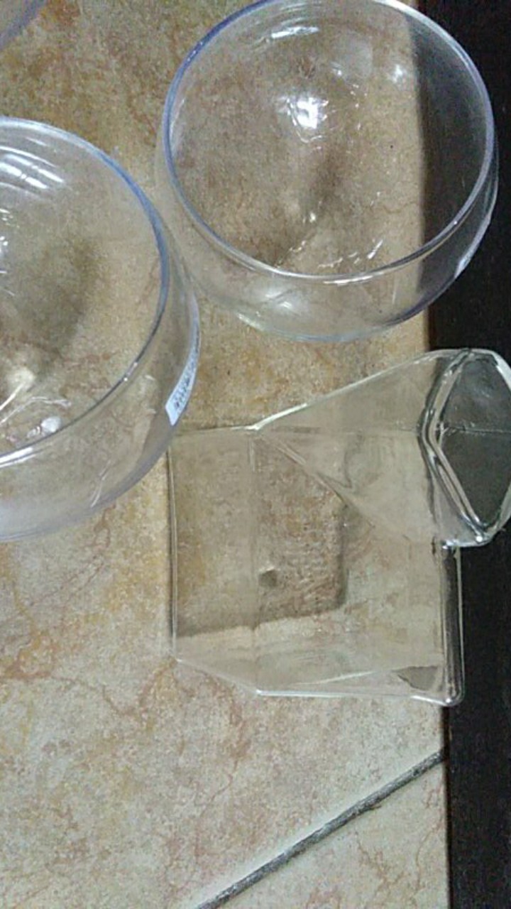 Gelas Karton Susu Kaca - Gelas Kotak Susu - Gelas Susu - Gelas Unik Milk Box - Milk Carton Glass