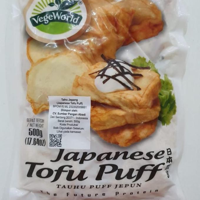 

Japanese Tofu Puff 500 Gram/Tahu Jepang Vegetarian/Tahu Jepang Enak Terlaris
