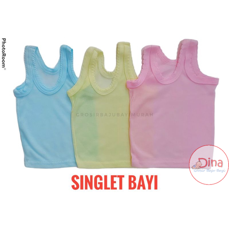 1 LUSIN singlet bayi KiKi/ZAHRA size S perlengkapan bayi