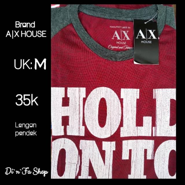 Pakaian Pria/Baju Pria/Kaos Cowok/Branded AX HOUSE/Termurah