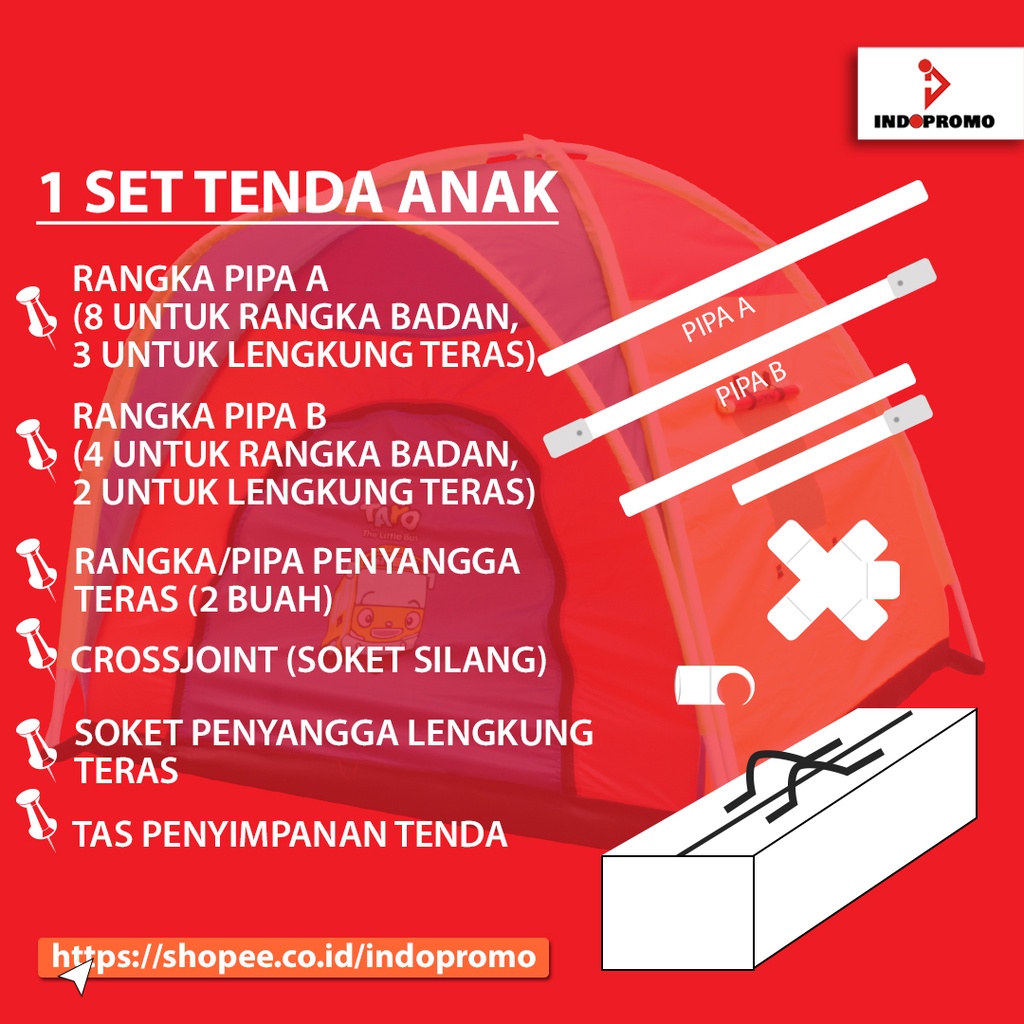 TENDA MAINAN ANAK 100cm