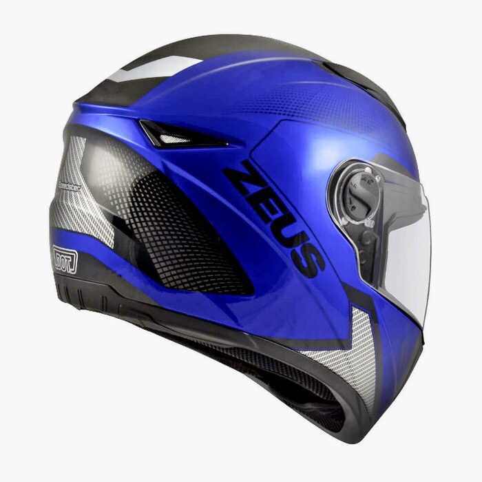 ZEUS 811 yamaha blue black AL6 hitam biru helm fullface M L XL