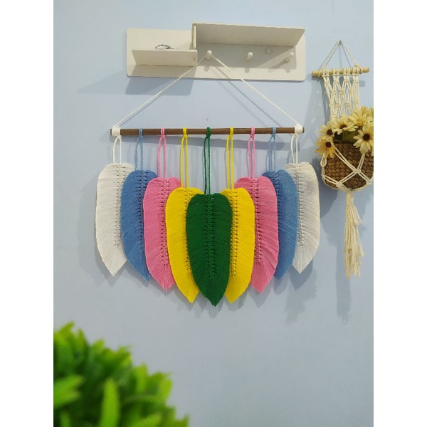 macrame daun bisa custom warna