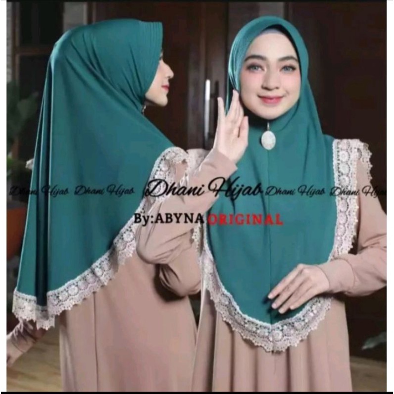 Hijab / Jilbab / Kerudung / Bergo / Khimar Instan Jersey Renda Polos / Renda Polos Model Bergo Terba