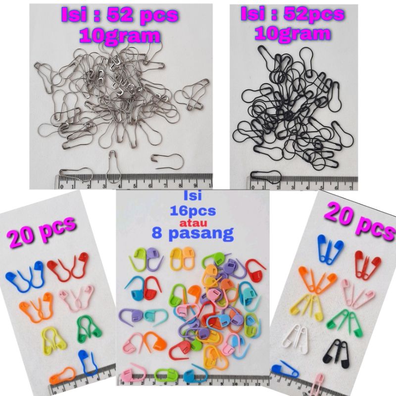 Kait Plastik Besi / Peniti Bohlam Plastik / Peniti Hijab