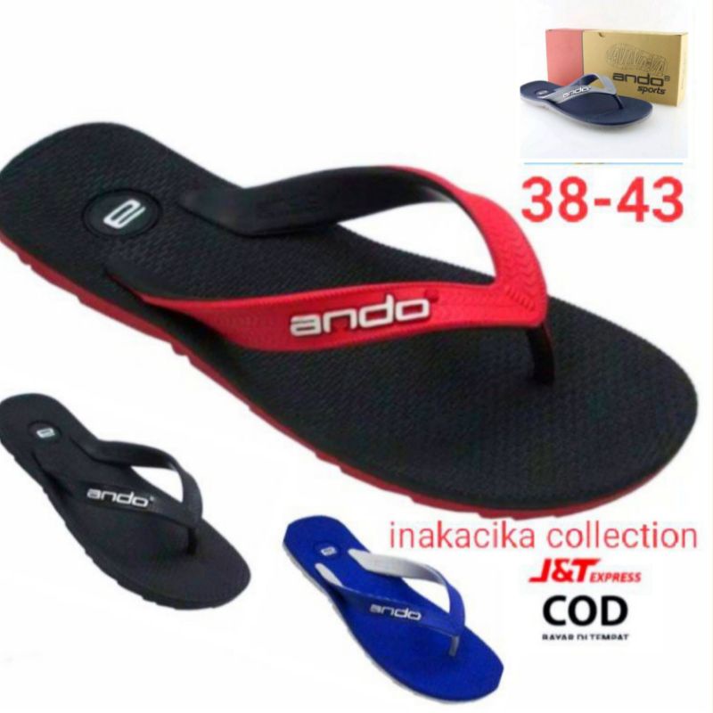 sandal jepit pria ando sandal original 38-43