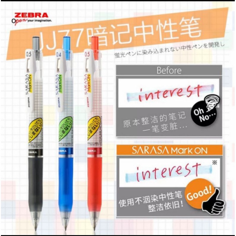 

Zebra Sarasa Mark On Pulpen Gel Pen Clip
