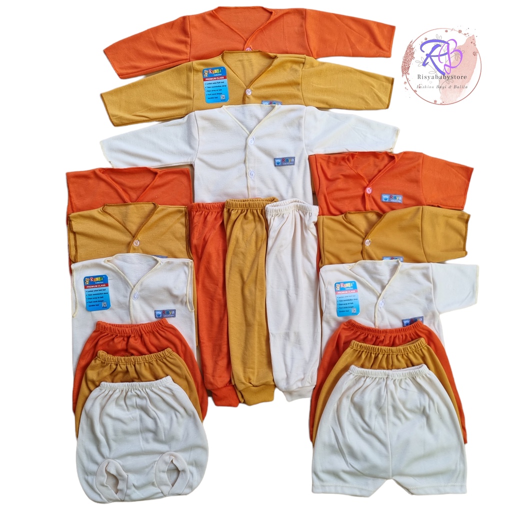 Paket 18pcs baju bayi polos / perlengkapan bayi Newborn