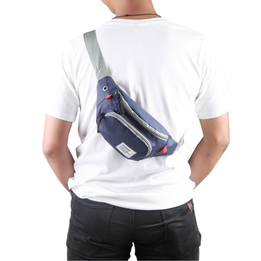 Original - Tas Pria Selempang Mini Waist Bag BLOS - Raja Tas