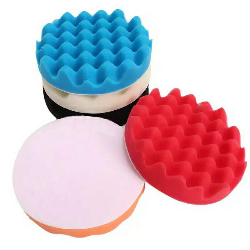 Busa Poles 150mm X 30mm Wave Sponge Polisher 6" Spon Velcro Poles Mobil Motor