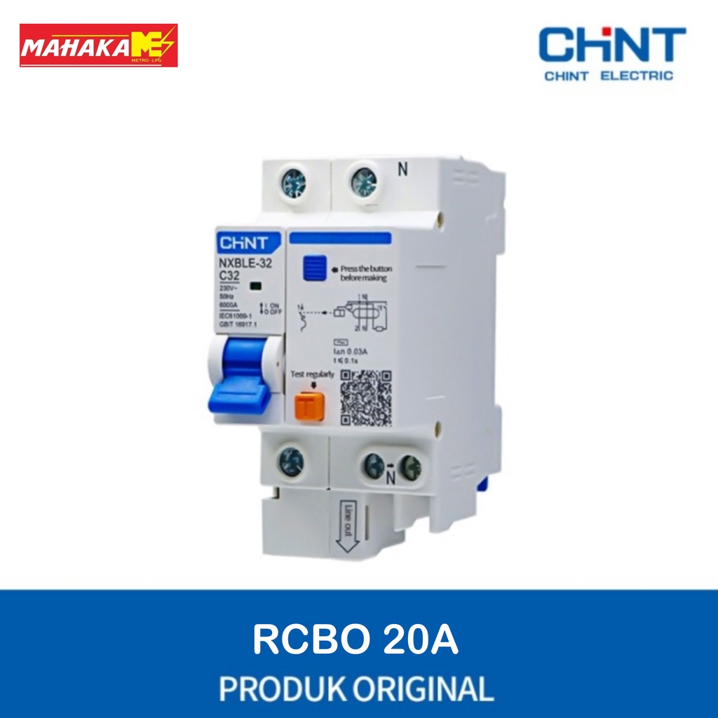 RCBO Plus MCB 20 Ampere 20A 1Phase Chint
