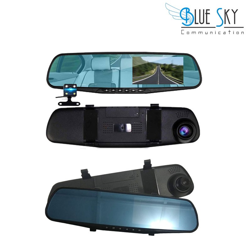 CAR CAM BLACKBOX MIRROR D21 2CAM KAMERA MOBIL