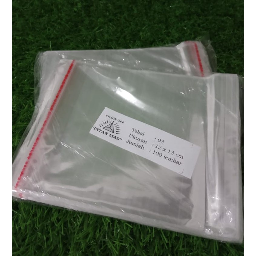 BAGUS SEKALI!!! Plastik OPP 12x13 cm Seal/Lem 1000 lembar