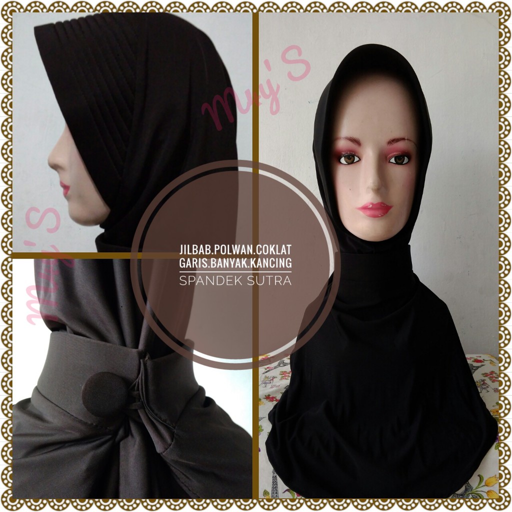 JILBAB DINAS POLWAN COKLAT KANCING Shopee Indonesia