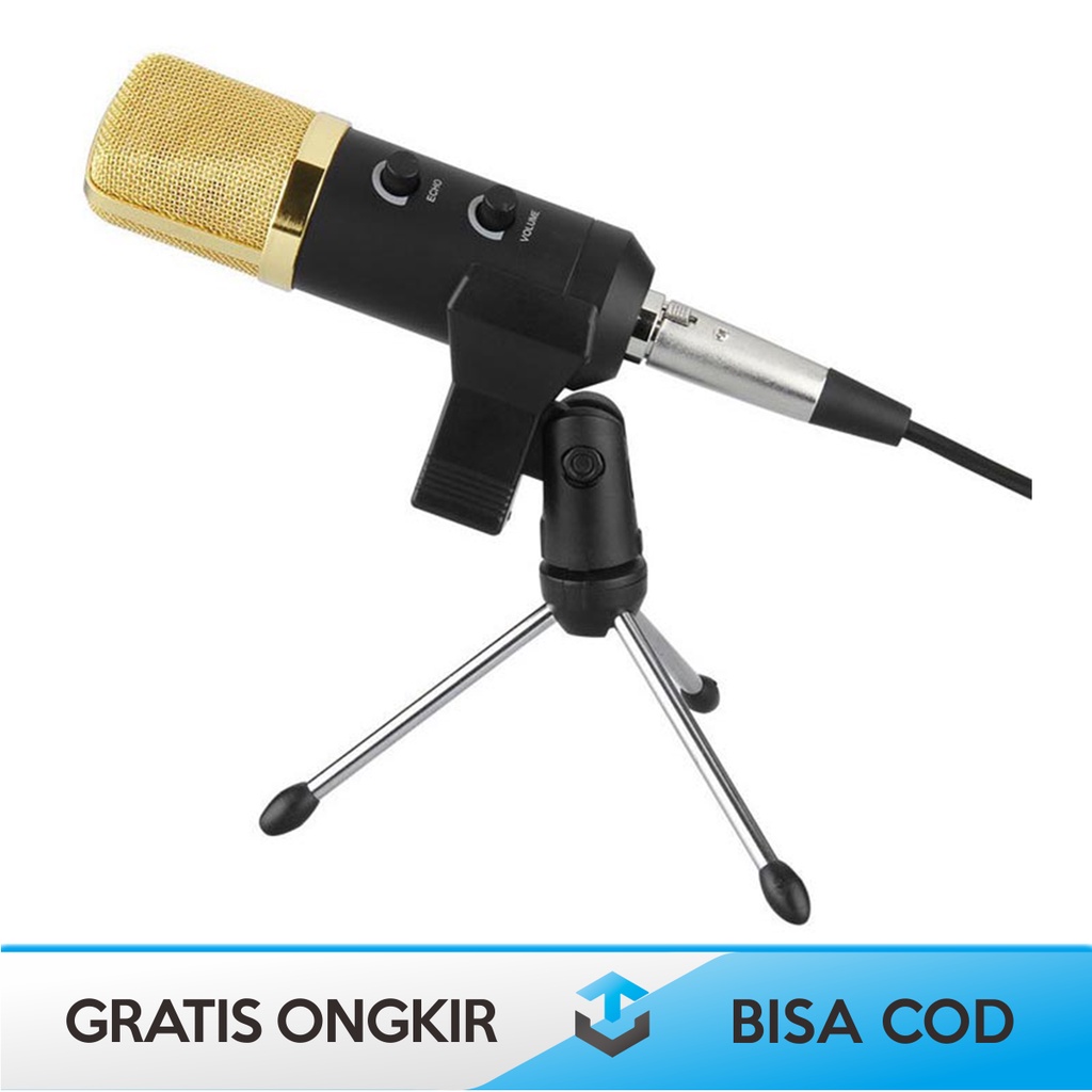 CONDENSER MICROPHONE USB KONEKTOR ORI BY TAFFSTUDIO K669B MINI TRIPOD