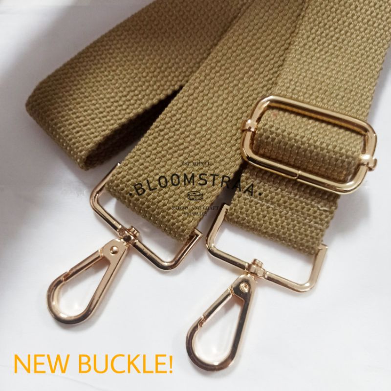 Bag Strap Cotton 38mm GOLD Tali Selempang Tas Bag Straps Besi EMAS