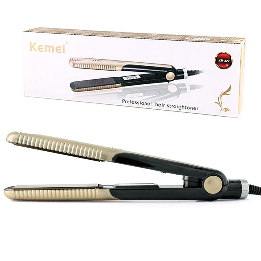 Kemei Profesional Hair Straightener- KM 327 GOLD