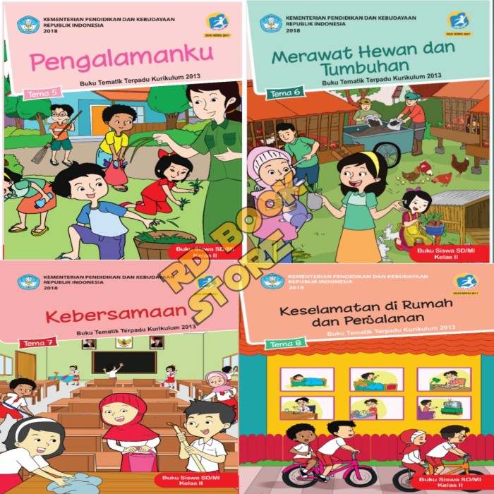 Jual Buku Tema Kelas 2 Semester 2 Tema 5 Tema 6 Tema 7 Tema 8 Diknas Indonesiashopee Indonesia 3032