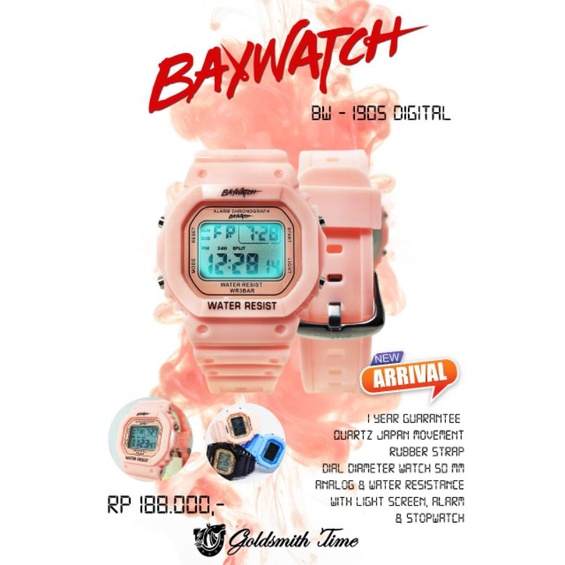 Jam Tangan Baywatch 1905 Digital Pink