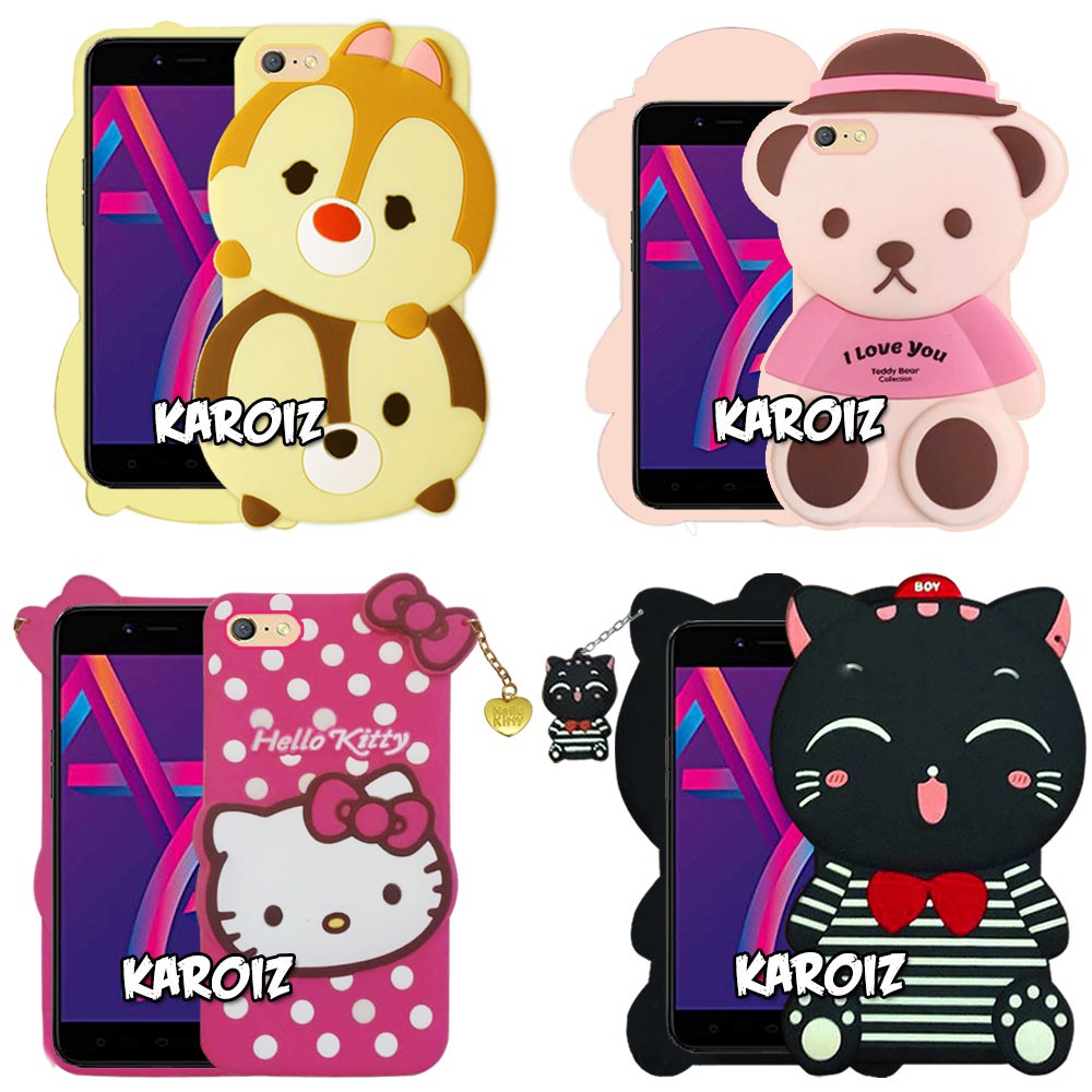 3D Case Oppo A71 Softcase 4D Karakter Boneka Hello Kitty