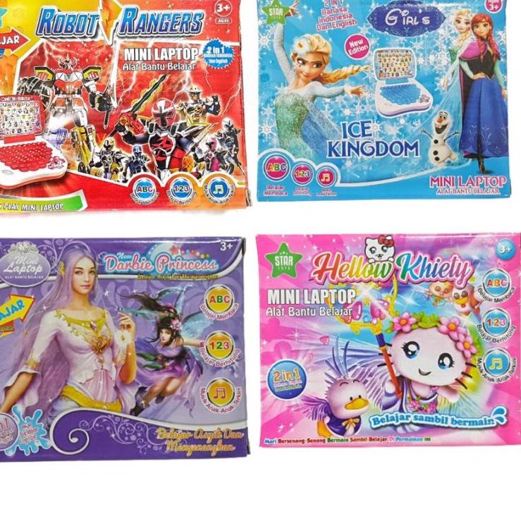 Menarik.. MAINAN LAPTOP MINI laptop anak,mainan edukasi dua bahasa untuk belajar anak