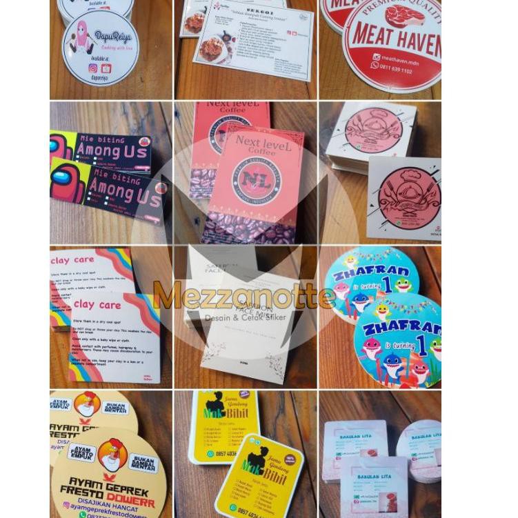 

#COD# Cetak Stiker (TANPA MINIMAL ORDER) Label Kemasan Print dan Cutting Bahan Stiker Kromo ukuran A