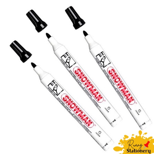 

SNOWMAN Spidol Permanent G-12 / Whiteboard BG-12 Hitam Per Pcs