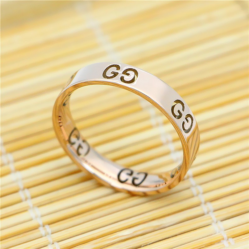 Cincin Titanium Mini Korea Wanita CK052 warna rose gold bisa untuk cincin kawin nikah fashion