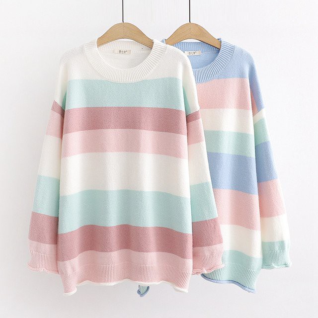 Sweater Rajut Pastel / Sweater Rajut Wanita / Knit Sweater / Atasan Rajut Wanita