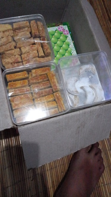 12 Pcs Dessert Box / Toples Nastar Kue Kering Persegi Plastik Mika