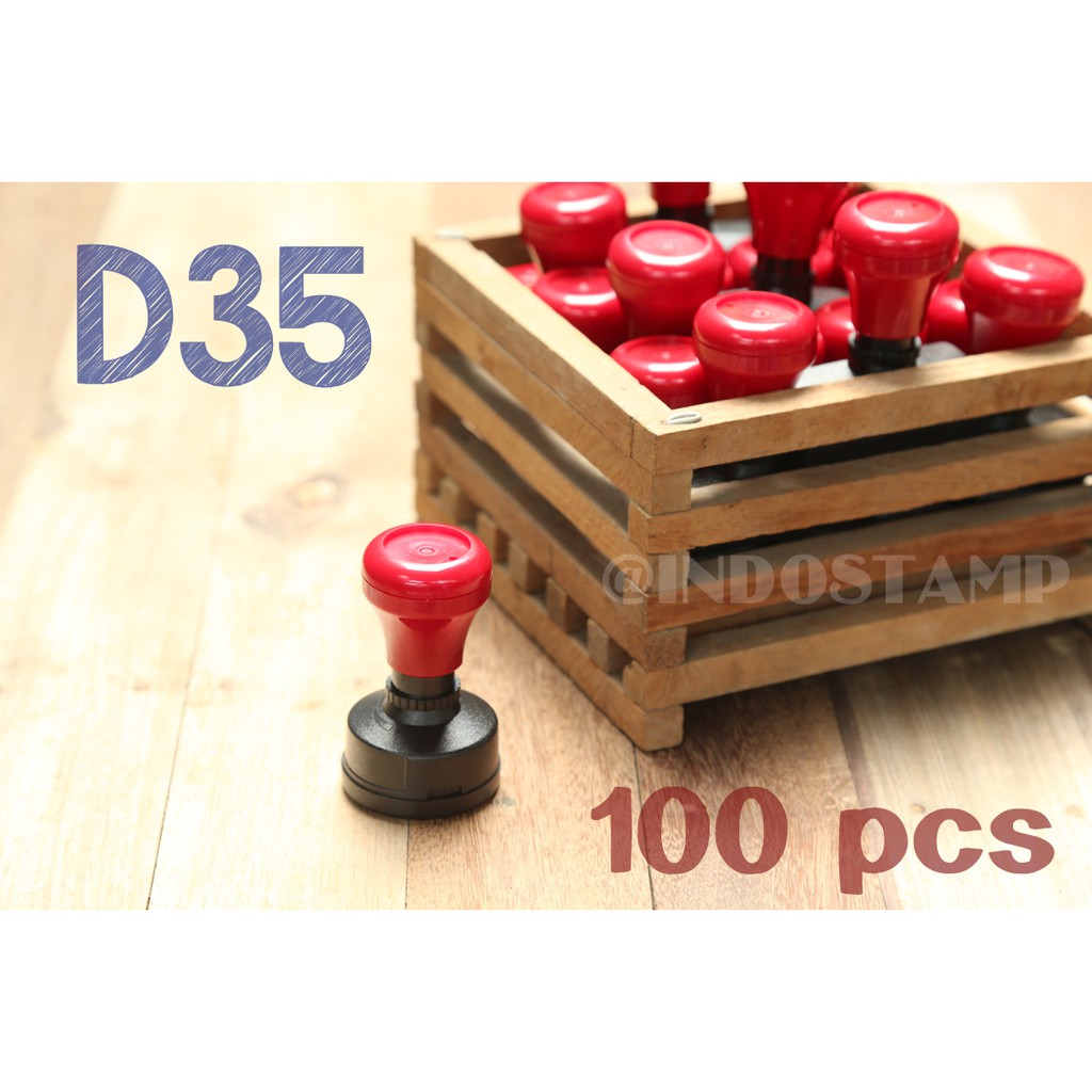 

gagang stempel D35 100pcs flash stamp diameter 35mm original indostamp murah