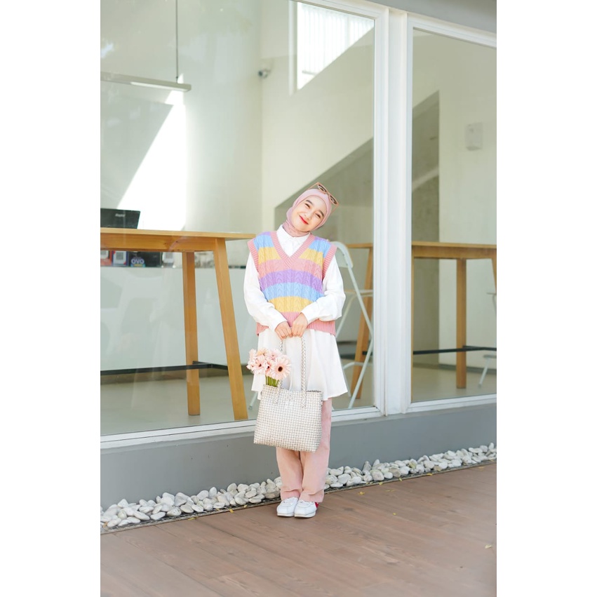 Vest rompi candy cable / outerwear wanita / candy korean vest