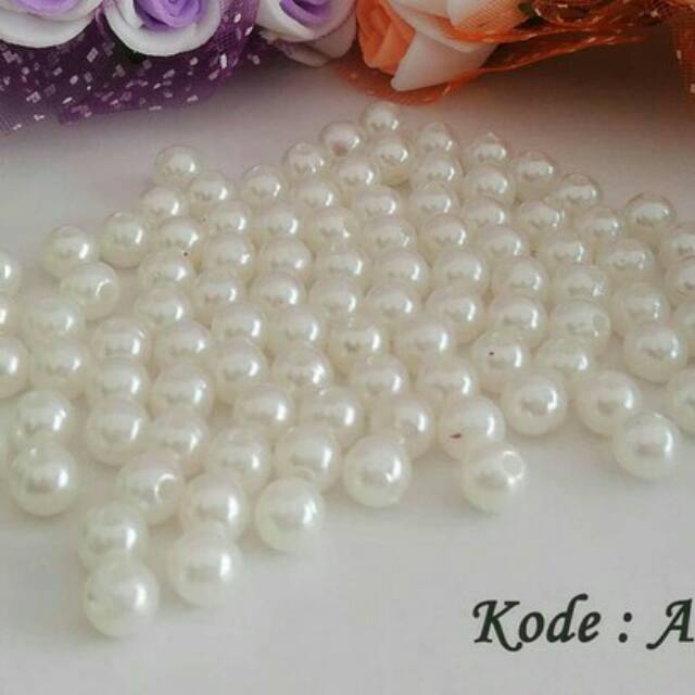 mutiara sintetis 4 mm hiasan aksesoris baju bahan aksesoris