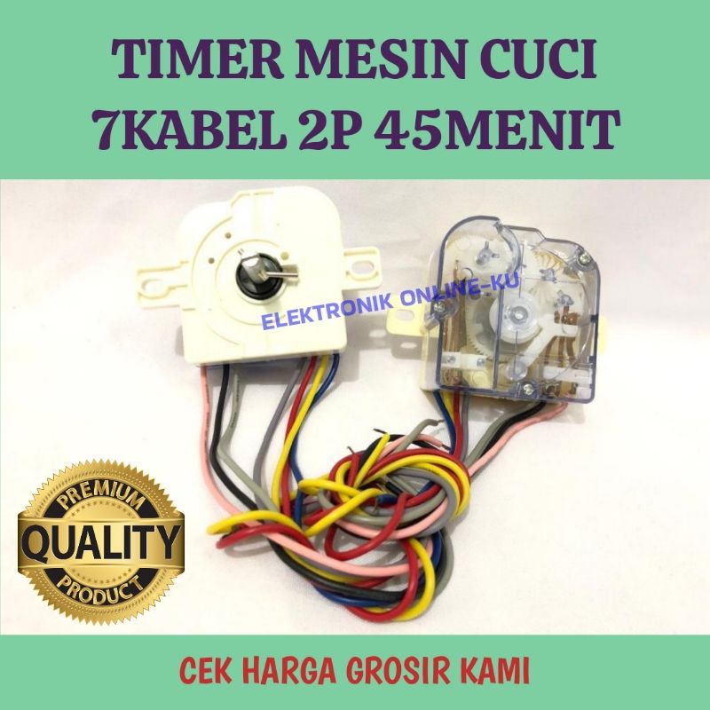 TIMER MESIN CUCI 7 KABEL 2P 45MENIT SUOER